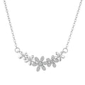 TL57 Designer Choker Necklace 925 Sterling Silver Zircon Charms Bulk Jewelry Fashion Girls Birthday Gift Cute Flower Necklace