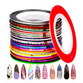 Nail Supplies 32 Colors Striping Tapes DIY Nail Charms Colorful Line Tape Sticker