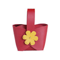 CSMD Chinese Manufacturers Yiwu Wholesales Cheap Red Color Empty Souvenirs PU Leather Gift Candy Bag for Wedding Parties Present