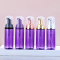 60ml Purple Mousse Toothpaste Bubble Eyelash Cleaning Dispenser Press Pump Cosmetic Packaging Bottle