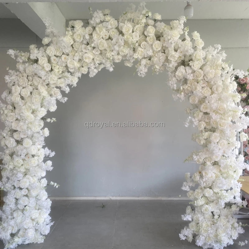 Luxury Square Flower Arch Artificial Decorative Flowers for Wedding Backdrop and Party Decoration
