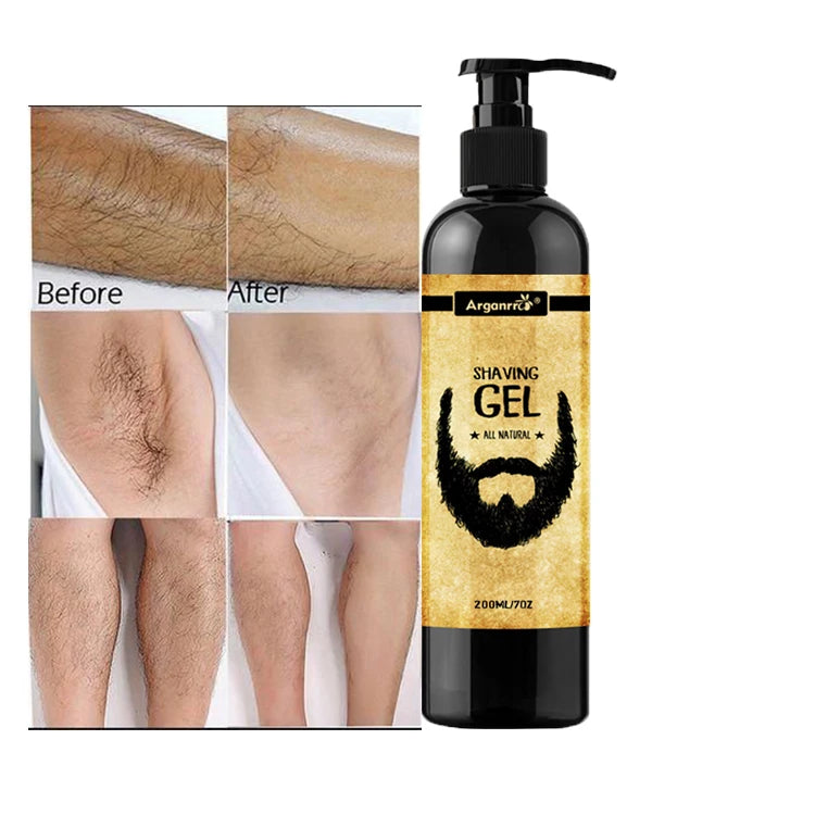 Customize Private Label Keeps Skin Feeling Cool Refreshed Beard Hair clear Shaving Gel Jojoba 250ML