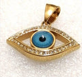 Stainless Steel Eye Pendant  Evil  Jewelry Making Necklace Gold Angel Eye Blue Eye Pendant Hip Hop Custom Jewelry