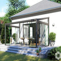 With Brand New High Quality Aluminum Retractable Pergola Outdoor Glass House 4 Season Veranda Sunroom Patio Cover for Villa