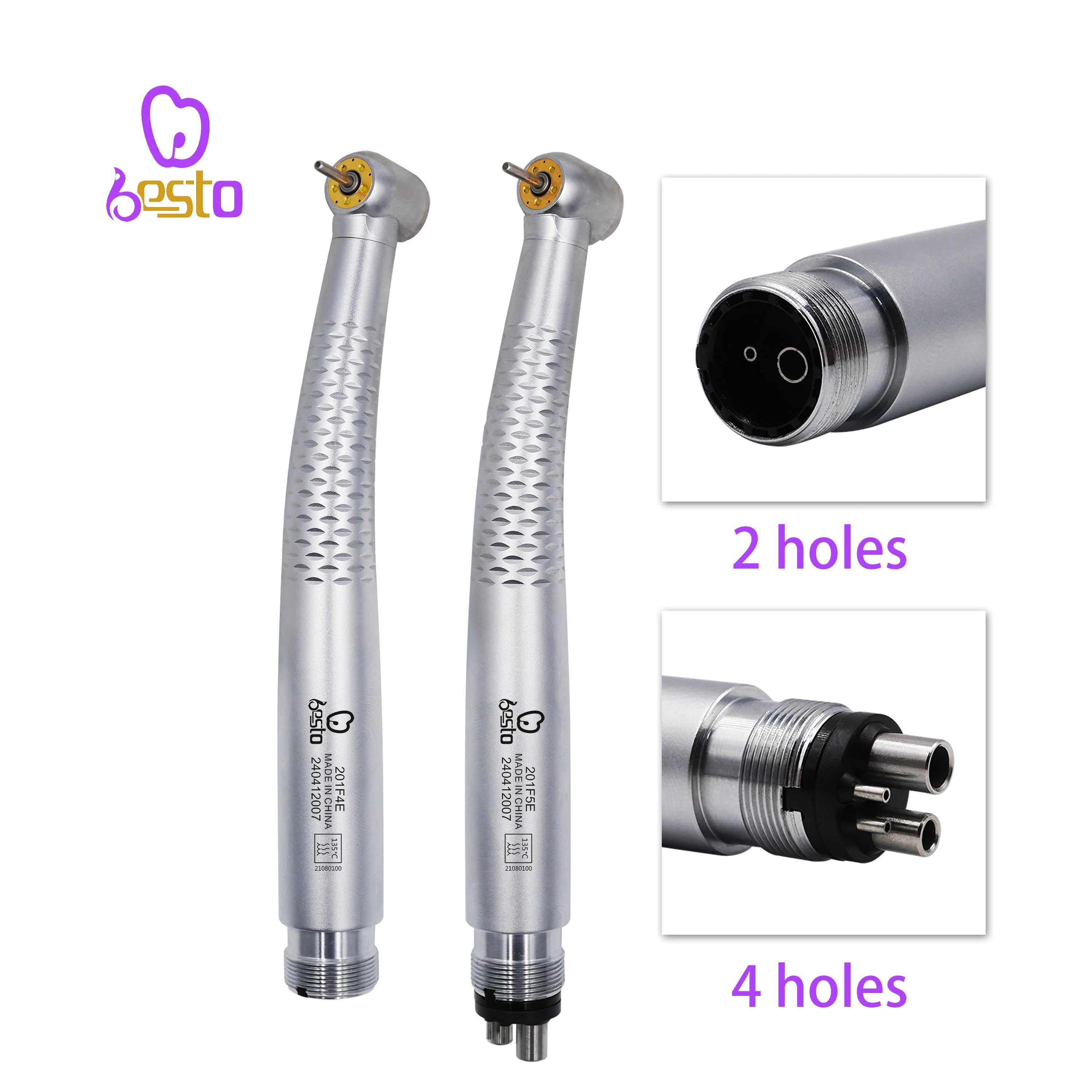 Manufacturing China Fast Handpieces Turbine High Speed LED 5 Lights  Led Dentist Tips Dental High-speed Handpiece