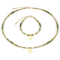 Natural Green Olive Jade Stone Necklace for Women Men Healing Crystal Energy Green Agate Stone Jewelry Beaded Choker Wholesale