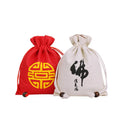 Bead Storage Drawstring Small Cotton Pouch Brocade Sachet for Prayer Bracelet Playing Gloves Jewelry Pure Cotton Literati Bag
