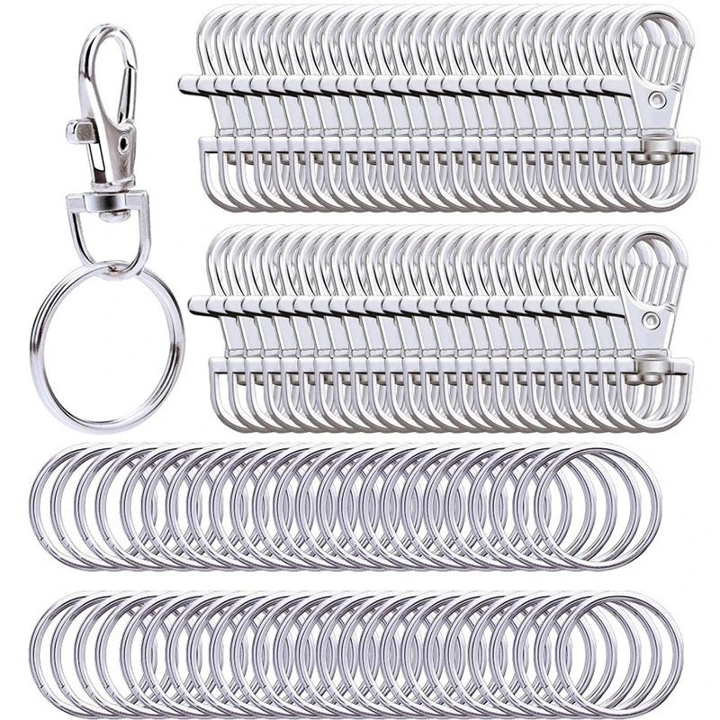 Vintage DIY Crafts Accessories Zinc Alloy Rotating Buckle Clip Metal Carabiner Key Chain Safety Snap Hook Organizer Key Rings