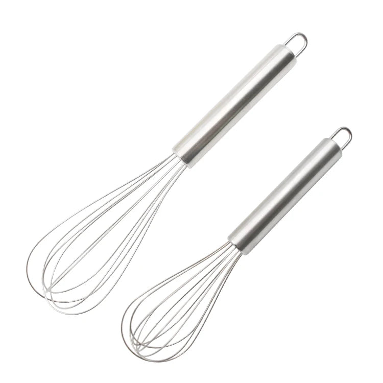 Kitchen Baking Accessories Eco-Friendly Stainless Steel Egg Whisk Manual Baking&Cooking Helper Blending Whisking Beating