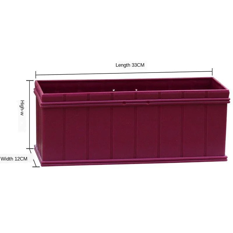 Rectangular Resin Plastic Flower Trough Succulent Vegetable Long Strip Planter