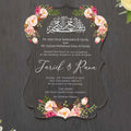 Wholesale 5*7inch Plastic Wedding Invitation Card Marriage Quinceanera