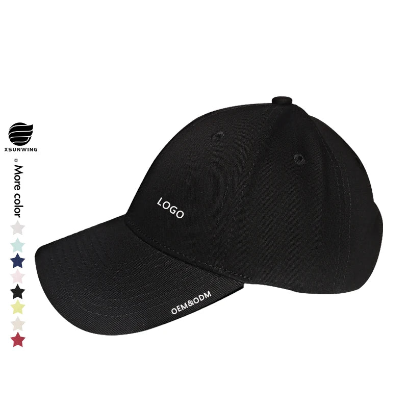 Xsunwing Unisex High Quality Promotional Custom Logo Baseball Cap 6-panel Hat Print With Embroidery Gym 100% Cotton Baseball Hat