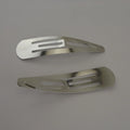 10cm Silver No Hole Jumbo Snap Hair Clips Large Tear Drop Metal Snap Clips for Women Lead Free Nickle Free