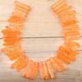 2026 Hottest Sell Jewelry Colorful Crystal Column Rough Semi-finished Products with Holes Jewelry Orange Crystal Hair Accessories
