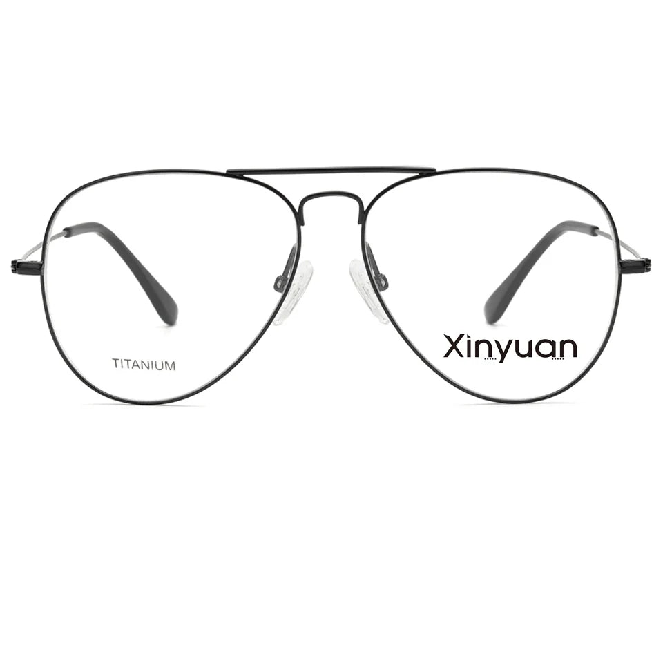 Oversize Retro Design Titanium Optical Frames for Men Women Custom logo High End Optical Frames of Titanium