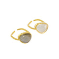 Open Adjustable Jewelry 18K Gold Plated S925 Sterling Silver Moon Stone Trendy Rings for Women