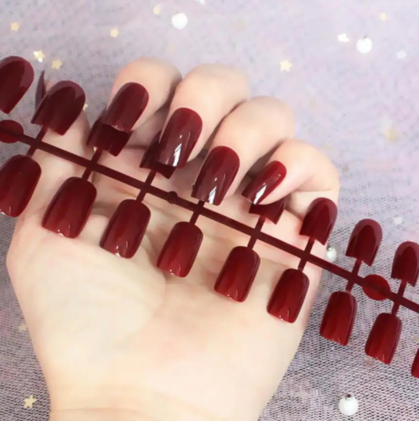 Fashion Medium Ballerina Press on Nails Kit Stick Presson Nails Designed