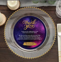 Unique Galaxy Theme Wedding Thank You Card UV Printing Custom Wedding Invitation Menu Card