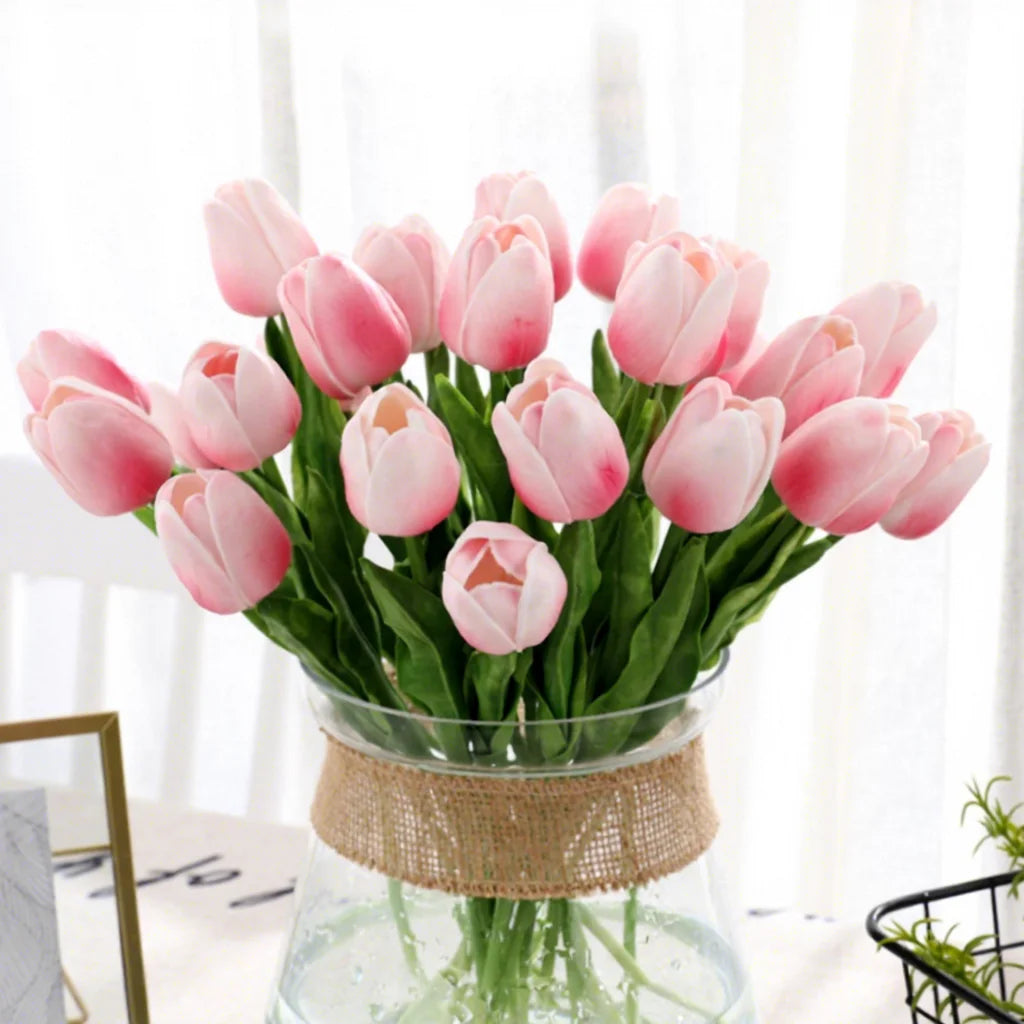 BH210705-1 LUCKYGOODS Super Realistic Artificial Plant Flower bunch Tulip Hot Selling Item