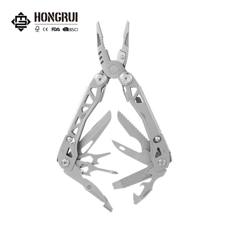 Hongrui 19-in-1 Multi Tool Pliers  Stainless Steel EDC Multitool Multipurpose Utility Multi-Tool for Camping Survival Outdoor