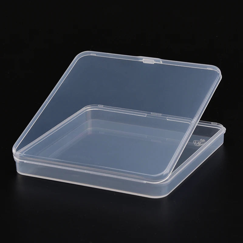 Boxes Factory Multifunctional Thin Square Clear Plastic Multifunction Modern Office Organizer Card Packaging Box Unhinged Box