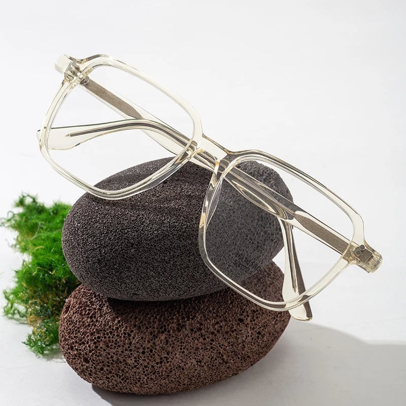 Fashion Design Eco-Friendly Lightweight Gaming Eyeglasses Frames for Women Men Asexual Square Mazzucchelli Eyeglass Frame