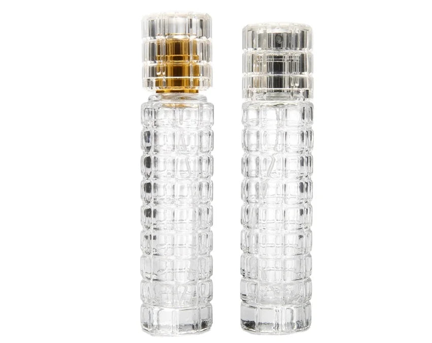 30ml Cylindrical Glass Luxury Transparent Perfume Bottle with Screw Cap Silk Screen Printed and Reed Diffuser