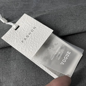 Thick Cardboard Custom Logo Clothing Paper Swing Hang Tags Hangtags for Label Free Artwork Design