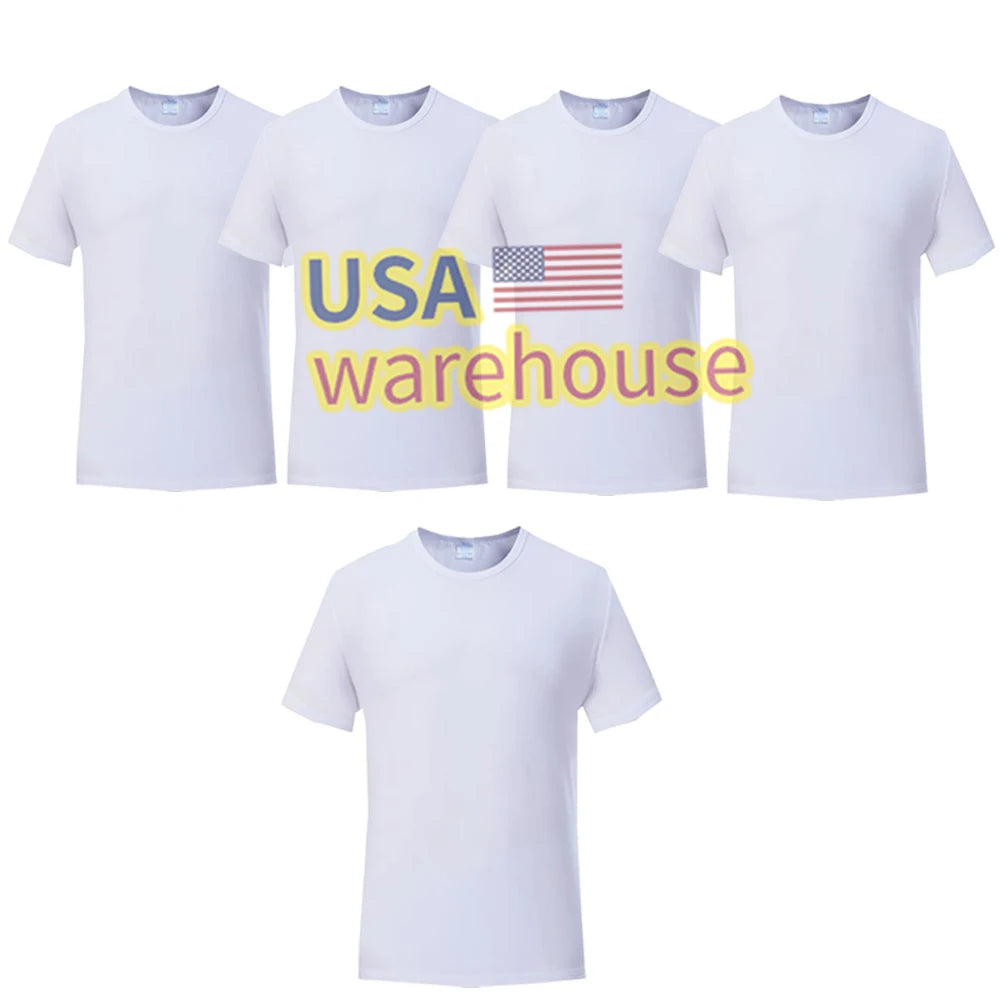 Sublimation Blank t Shirts US Warehouse 100 Polyester t Shirt Wholesale Tee T-shirt Sublimations Blank t Shirts