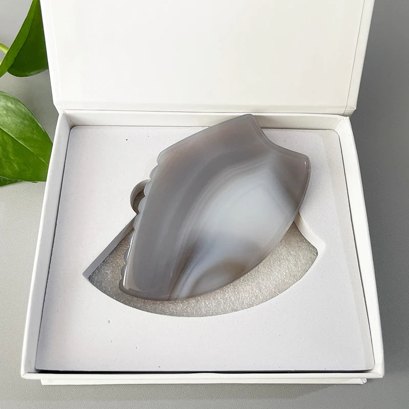 Agate Guasha Tools Stone Jade Gua Sha Scraping Massage Tools Real Jade Anti Cellulite Guasha Scraper for Facial Skincare