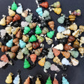 Yiwu Wholesale Chinese Style Jade Gourd Pendants Multicolored Natural Gem Lucky Stone Pendant for Necklace DIY Accessories