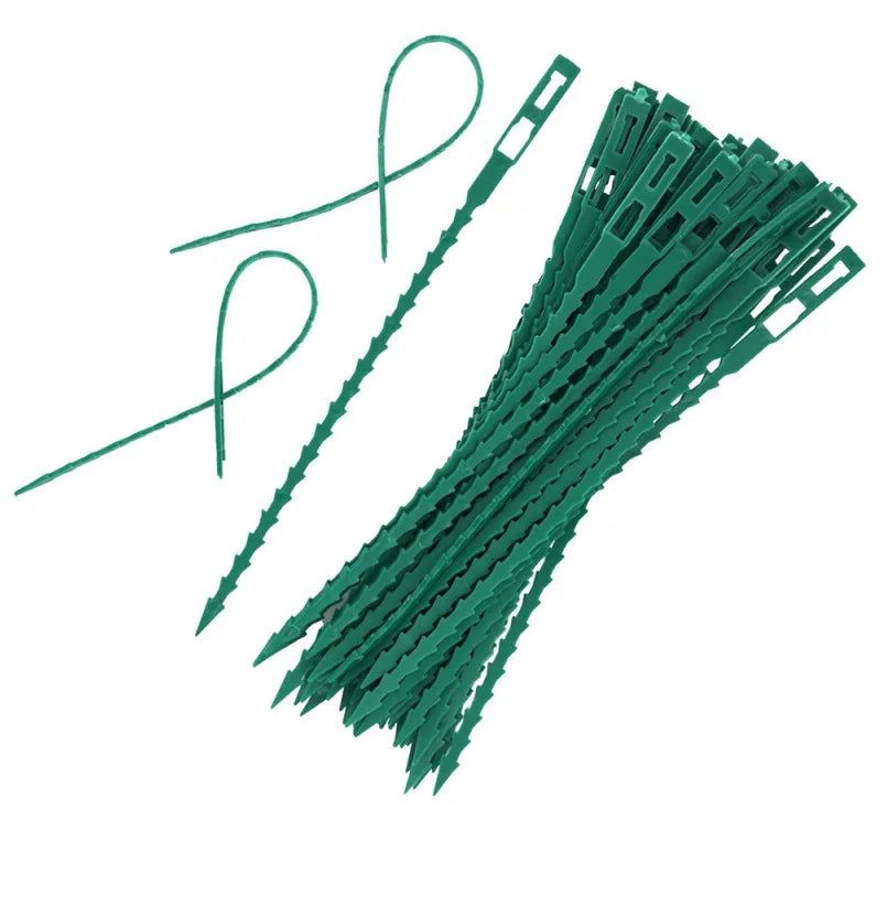 Adjustable PE Plant Stakes Clips Easy-to-Use Reusable Garden Cable Ties Soft Twist Tie Design Home Use-Available Small Large