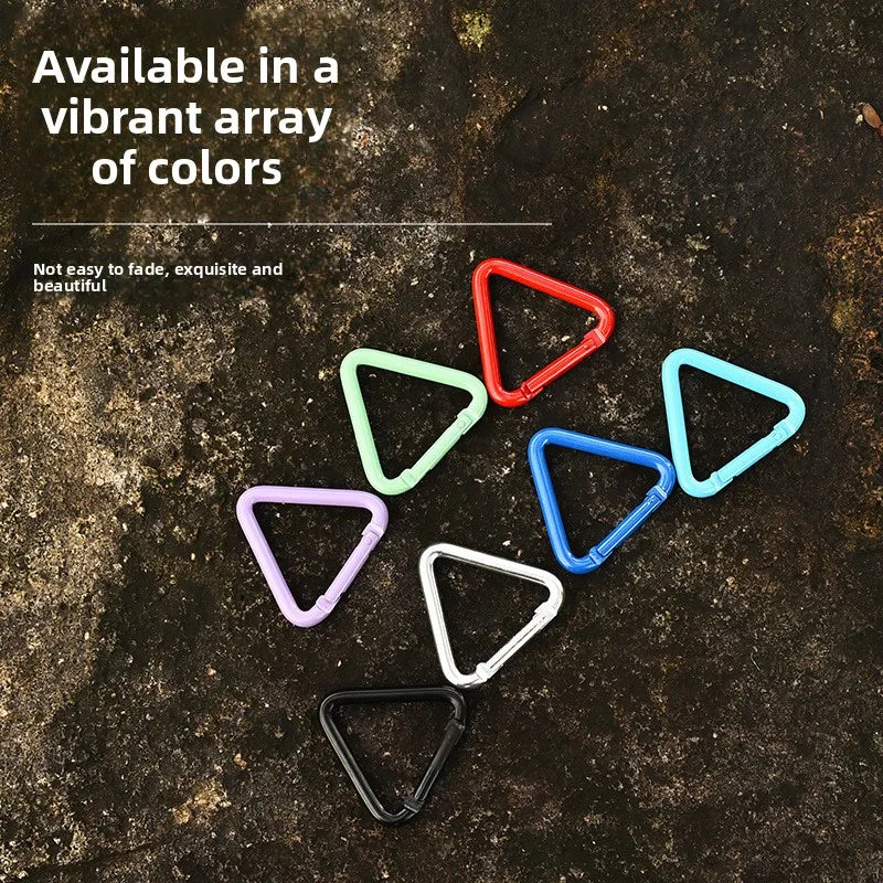 New 39MM Colorful Custom Aluminum Alloy Electrolytic Treatment Triangle Shaped Snap Hook for Automotive Use Earphone Speaker