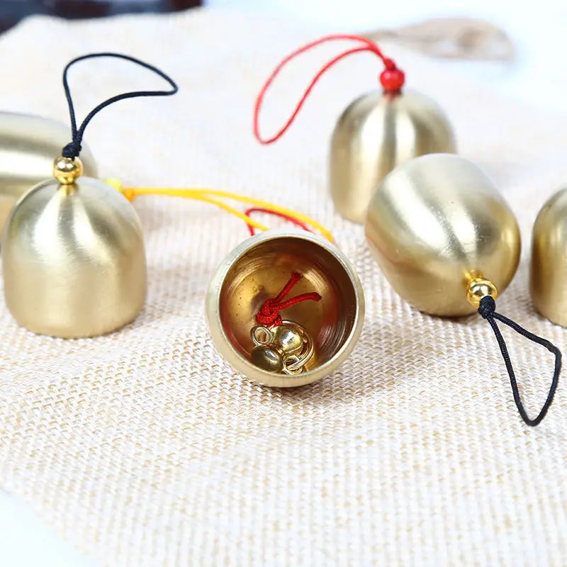 Temple Pure Copper and Iron  Wind Chimes and Accessories With Bell Hammer Anti-theft DIY Metal Christmas Gold  Bells