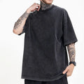 OEM Luxury 100% Cotton Unisex Drop Shoulder T-shirts Hip Hop Streetwear Black Oversized Custom Men t Shirt
