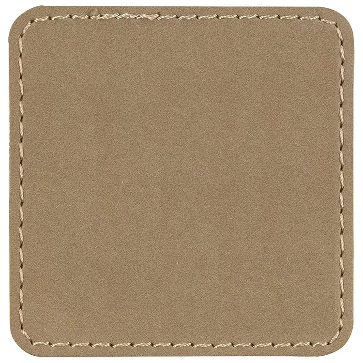 OEM Iron on Laserable Leatherette Patches Personalized Custom Logo Blank Laser Engraved Pu Leather Patch with Adhesive for Hats