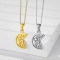Wholesale Saint Christopher Pendant Gold Stainless Steel Half Medal Charm Religious St Christopher Necklace Pendant