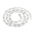Paperclip Chain 925 Sterling Silver Bling Flash Choker Textured Chain Necklace Bracelet for Women Fine Jewelry Wholesale