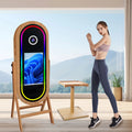 21.5 Inch Interactive Wooden Magic Mirror Photo Booth with SLR/Camera Compatibility Instant Print Events Selfie Stand