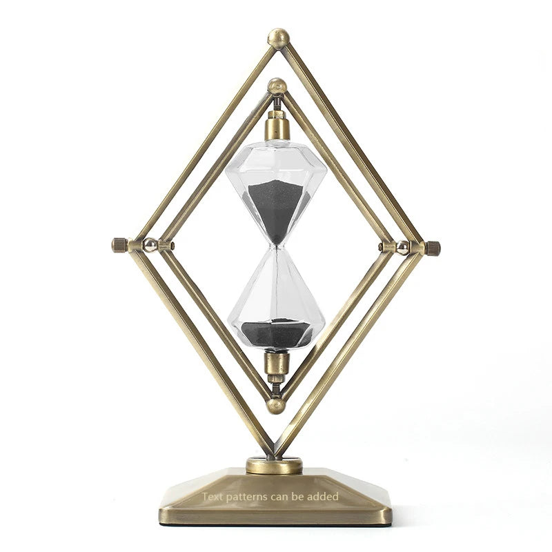 Creative Geometric Hourglass Timer Ornaments Modern High-End Quick Sand Clock Modern Design Style