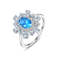Elegant Fine Jewelry 925 Sterling Silver Gemstone Rings Fashion Exquisite Zircon Stones Rings for Women