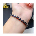 Hot Selling 925 Sterling Silver Bracelets for Women Natural Sapphire Fashion Jewellery Rhodium Gold Classic for Gifts Parties