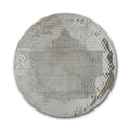Polished Silver-colored Metal Wall Decor Large Geometric Mosaic Stainless Steel Metal Wall Sculpture MegaBDM