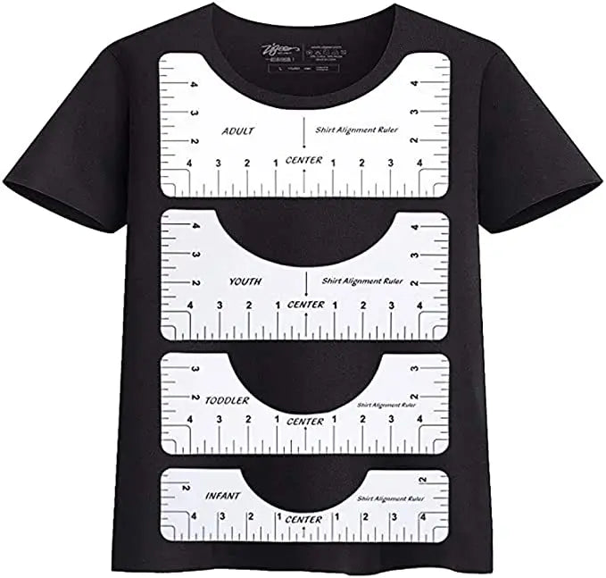 New Hot Sale T-shirt Alignment Tool Guide Ruler Alignment Tool Sewing PVC Ruler