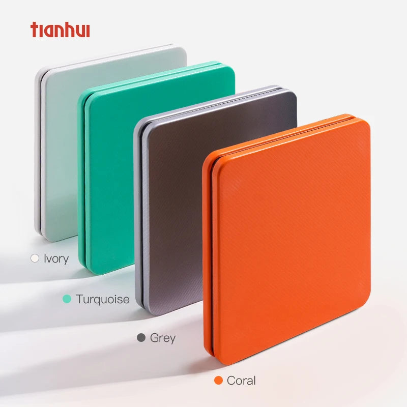 Tianhui Food Grade Ultra Thin Metal Boxes Square Tin Case for Tea Cake