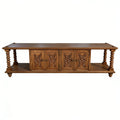 European Retro Carved Solid Wood TV Stand