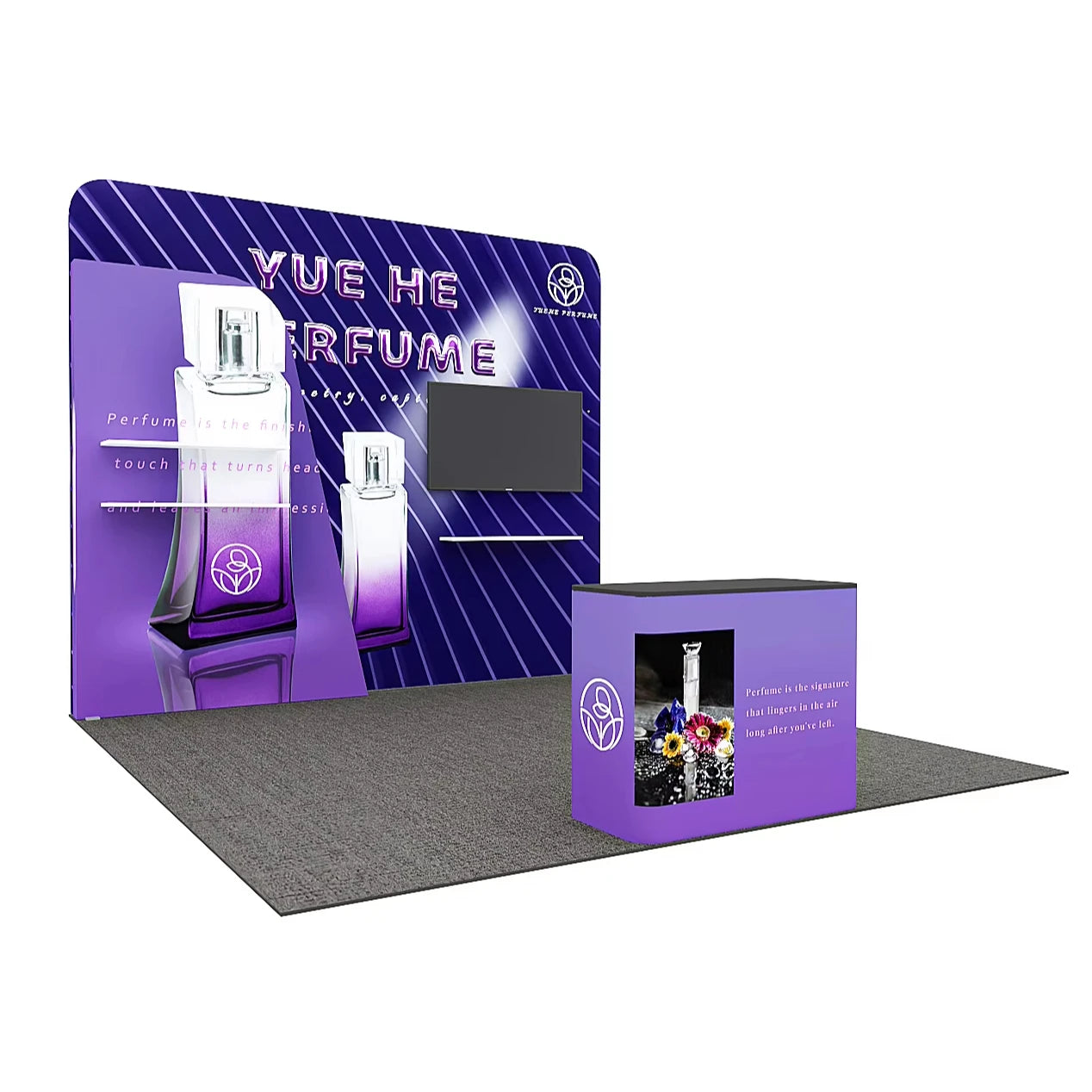 China Portable Easy Assembly Exhibition Display Aluminum Frame Trade Show Booth Tool-Free Installation Tension Fabric Backdrops