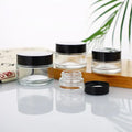Customized Cosmetic Glass Cream Jar 5g 10g 20g 30g 50g 60g 100g Glass clear Frosted Jar for Cream