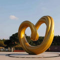 Modern Outdoor City Decorative Love Letter Sculpture Custom Printed Stainless Steel Hugging Statue Outdoor Metal Art Model