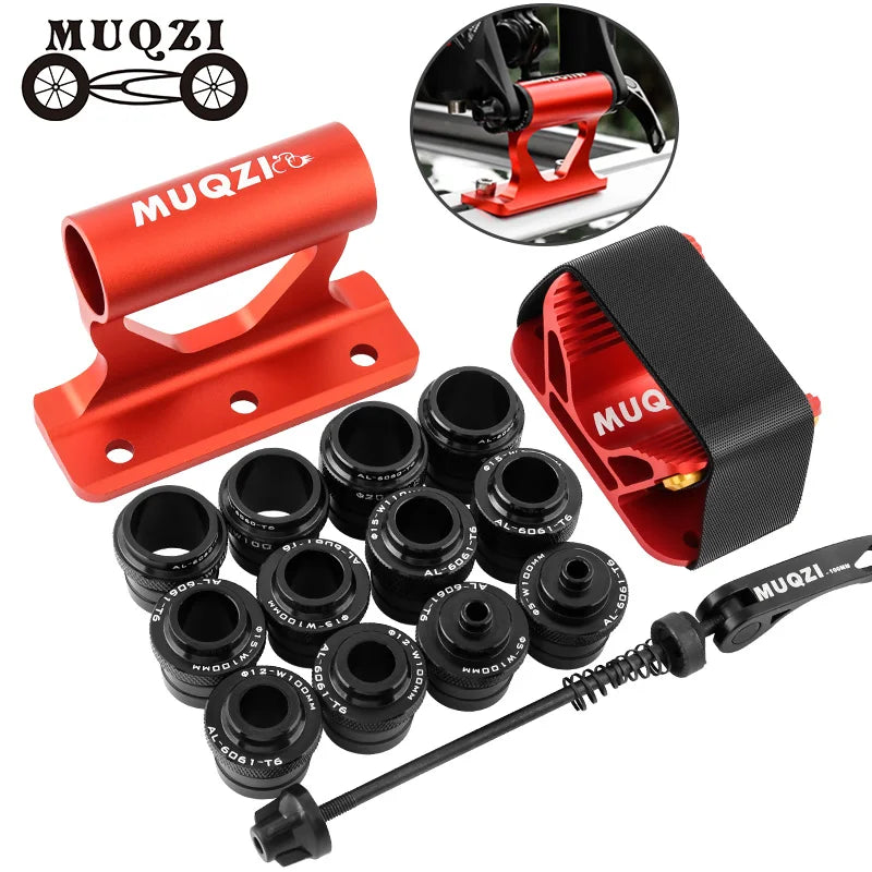 MUQZI Bike Fork Mount Quick Release Roof Mount Bicycle Thru Axle MTB Road Bicycle Fork Mount Car Roof Rack